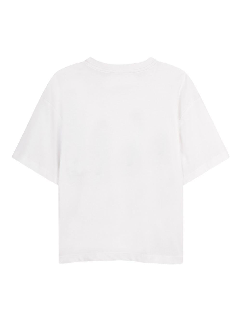 T-shirt per bambino The Marc Jacobs Kids bianca con stampa grafica sul davanti - Rubino Kids