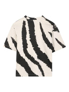 T-shirt per bambino The Marc Jacobs Kids bianco con stampa zebrata e tasca - Rubino Kids