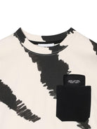 T-shirt per bambino The Marc Jacobs Kids bianco con stampa zebrata e tasca - Rubino Kids