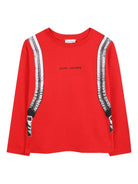 T-shirt per bambino The Marc Jacobs Kids rosso con stampa grafica sul retro - Rubino Kids