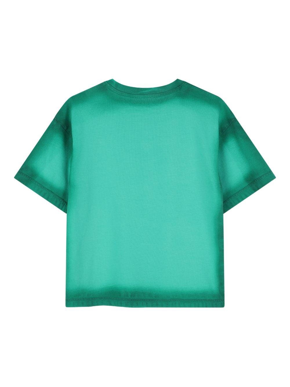 T-shirt per bambino The Marc Jacobs Kids verde con dettaglio logo - Rubino Kids