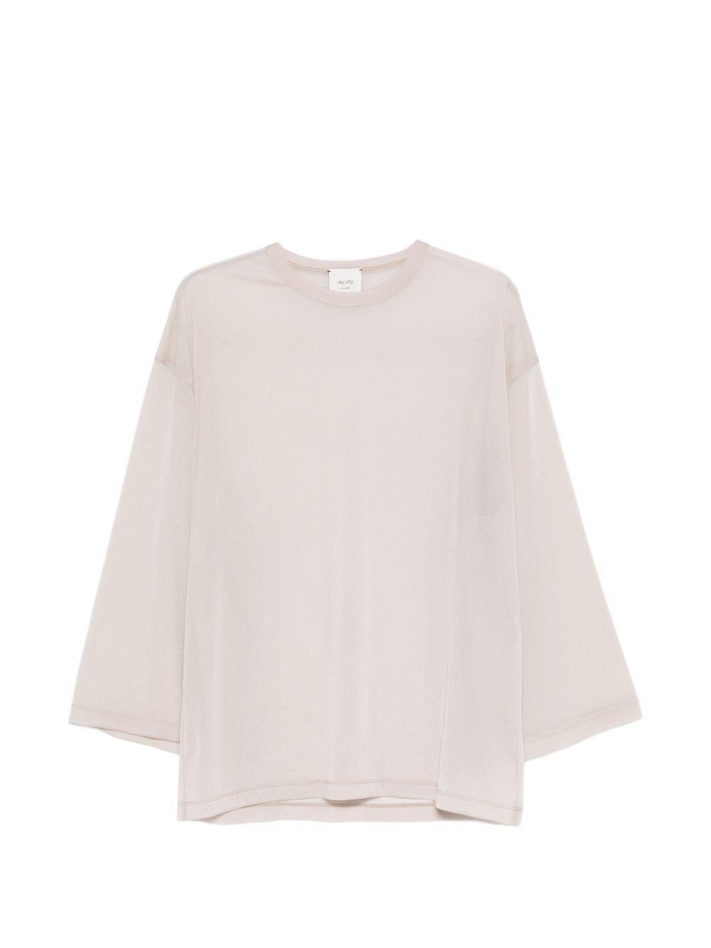 T-shirt per donna Alysi rosa con effetto semi - trasparente - Rubino Kids