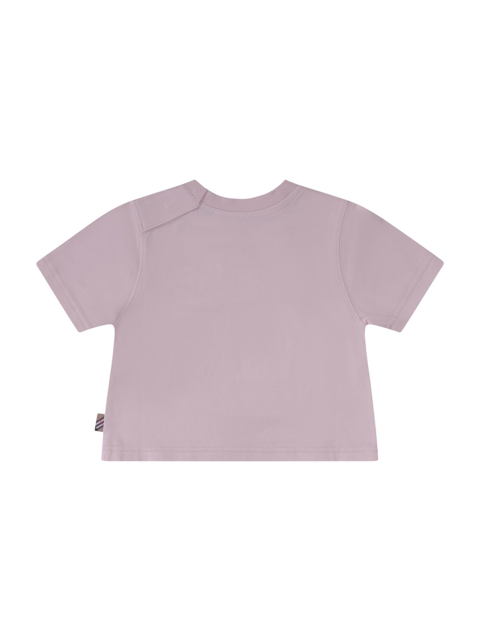 T-shirt per neonata Burberry Kids rosa con logo Equestrian Knight - Rubino Kids