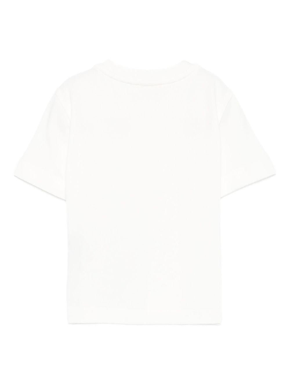 T-shirt per neonata Elisabetta Franchi La Mia Bambina bianco con logo ricamato - Rubino Kids