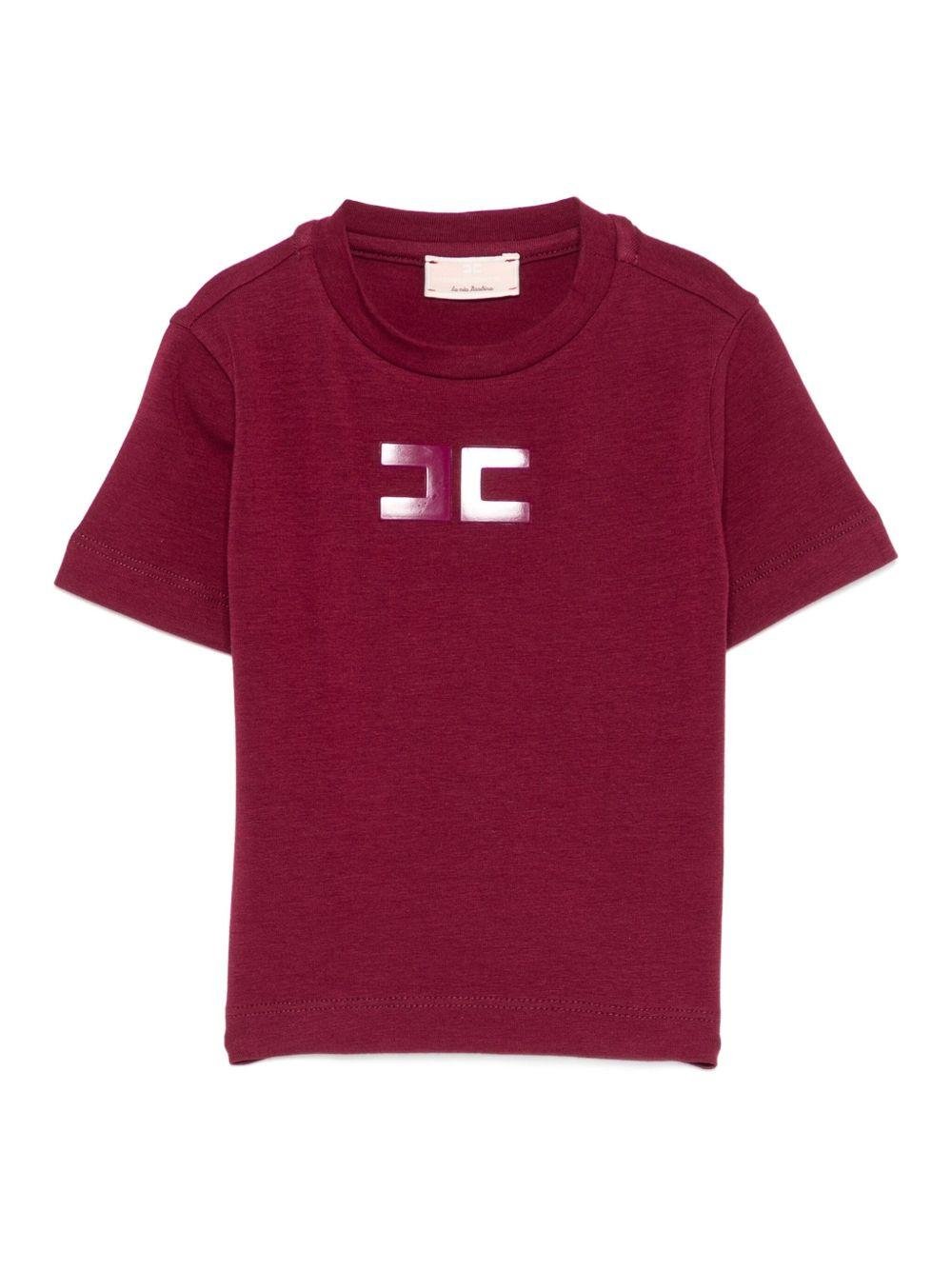 T-shirt per neonata Elisabetta Franchi La Mia Bambina rosso con logo - Rubino Kids