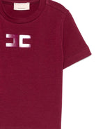 T-shirt per neonata Elisabetta Franchi La Mia Bambina rosso con logo - Rubino Kids