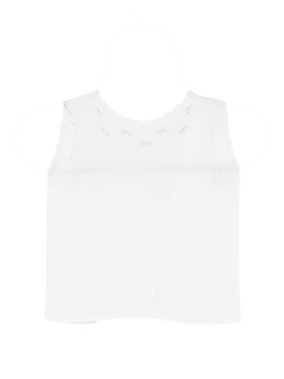 T-shirt per neonata Mariella Ferrari bianco con dettagli ricamati - Rubino Kids