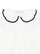 T-shirt per neonata Mariella Ferrari bianco con rifiniture blu - Rubino Kids