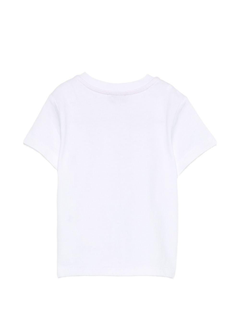 T-shirt per neonata Missoni Kids bianca con stampa logo sul davanti - Rubino Kids