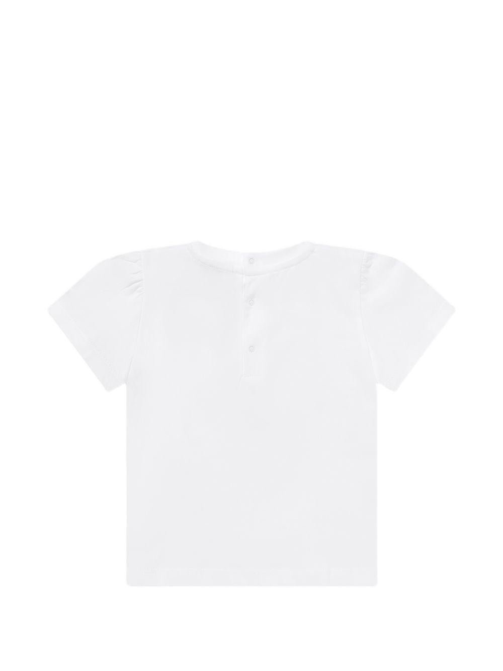 T-shirt per neonata Moschino Kids bianca con stampa orsetto - Rubino Kids