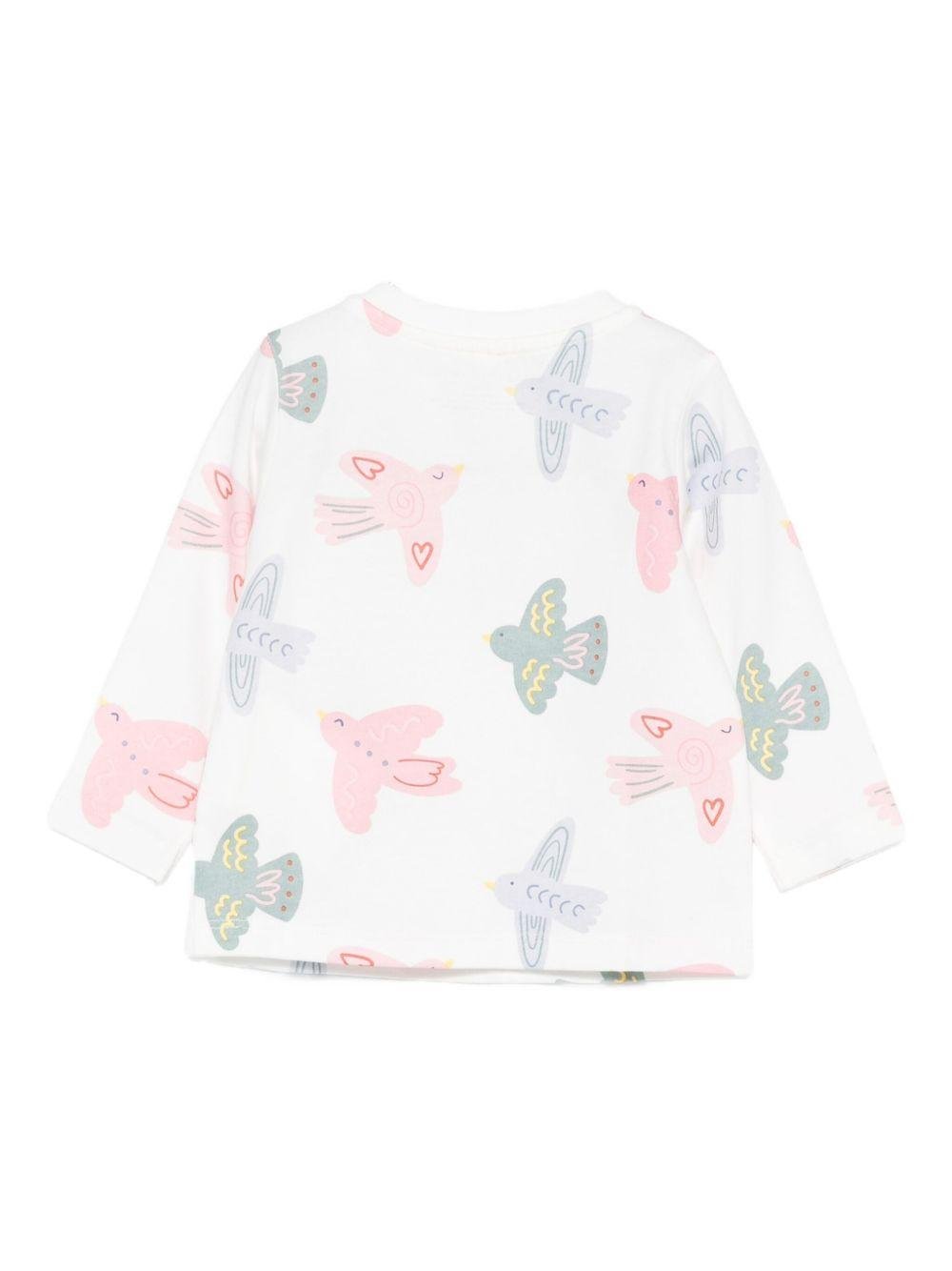 T-shirt per neonata Stella McCartney Kids bianco con stampa grafica - Rubino Kids