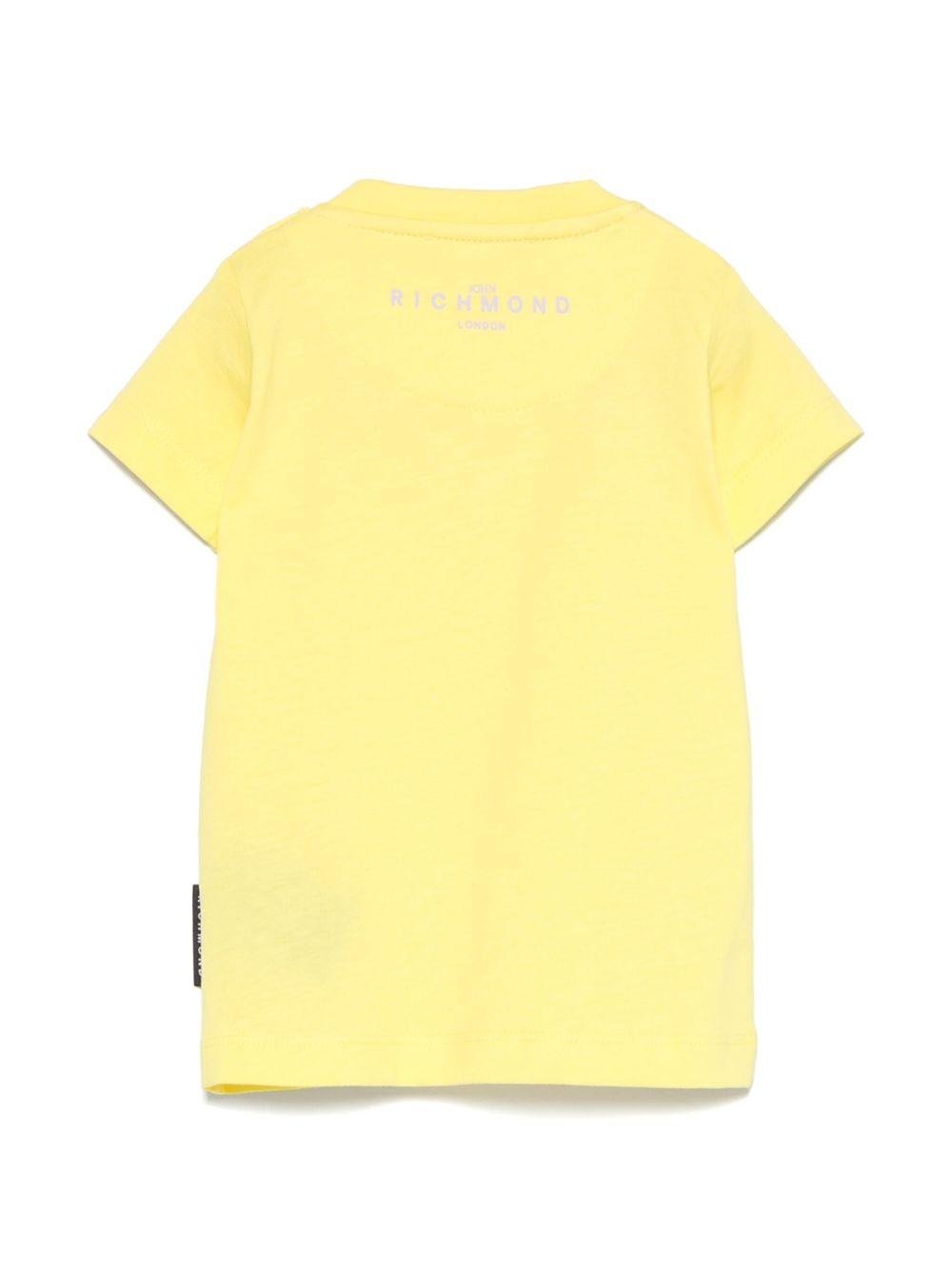 T-shirt per neonati John Richmond Junior giallo con logo - Rubino Kids
