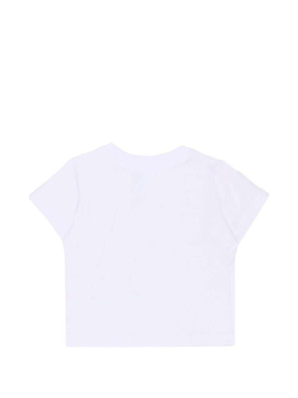 T-shirt per neonati Moschino Kids bianca con motivo Teddy Bear - Rubino Kids
