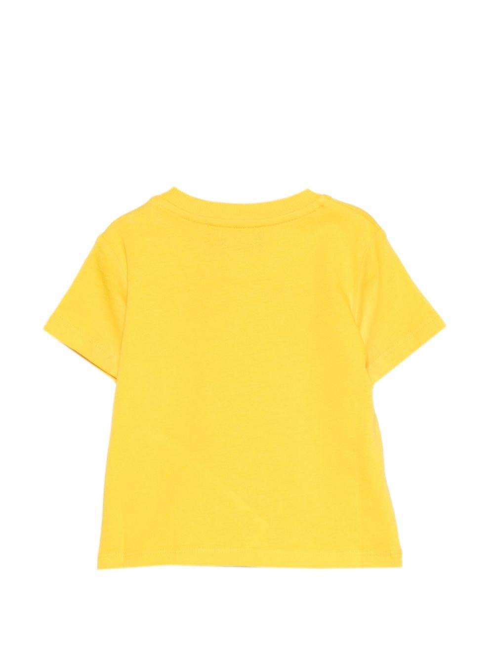 T-shirt per neonati Moschino Kids gialla con stampa tre orsetti - Rubino Kids