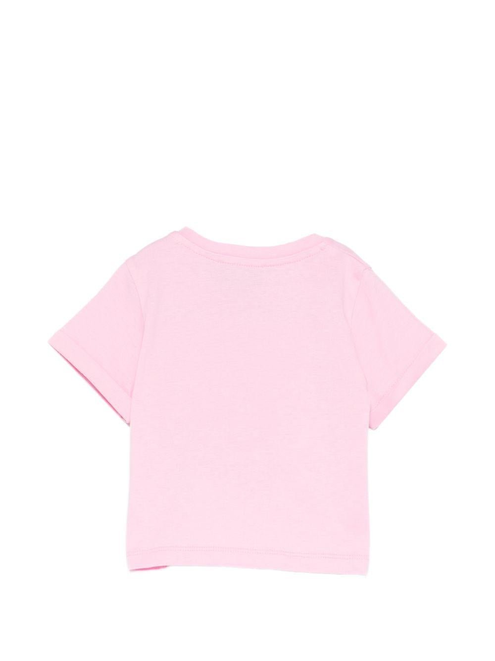T-shirt per neonati Moschino Kids rosa con stampa Teddy Bear - Rubino Kids