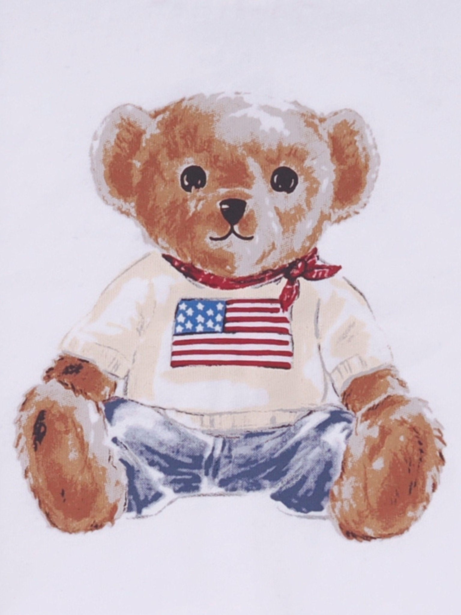 T-shirt per neonati Polo Ralph Lauren Kids bianca con stampa Polo Bear - Rubino Kids