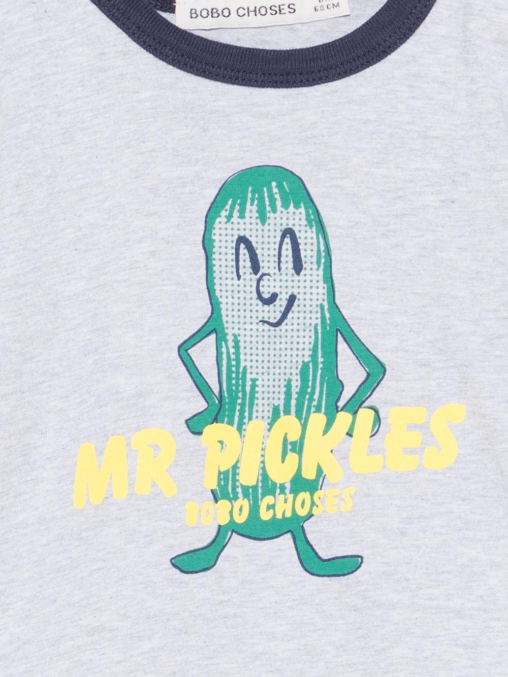 T-shirt per neonato Bobo Choses grigia con stampa Mr. Pickles - Rubino Kids
