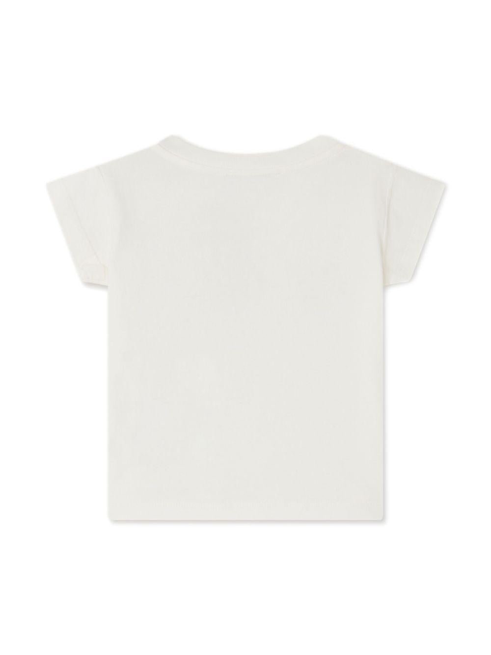T-shirt per neonato Bonpoint Tom bianco con stampa sul davanti - Rubino Kids