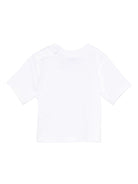 T-shirt per neonato Burberry Kids biaca con stampa grafica - Rubino Kids