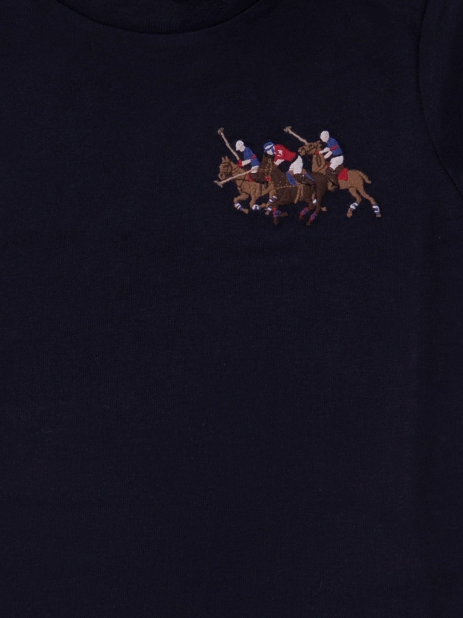 T-shirt per neonato Burberry Kids nera con Equestrian Knight sul davanti - Rubino Kids