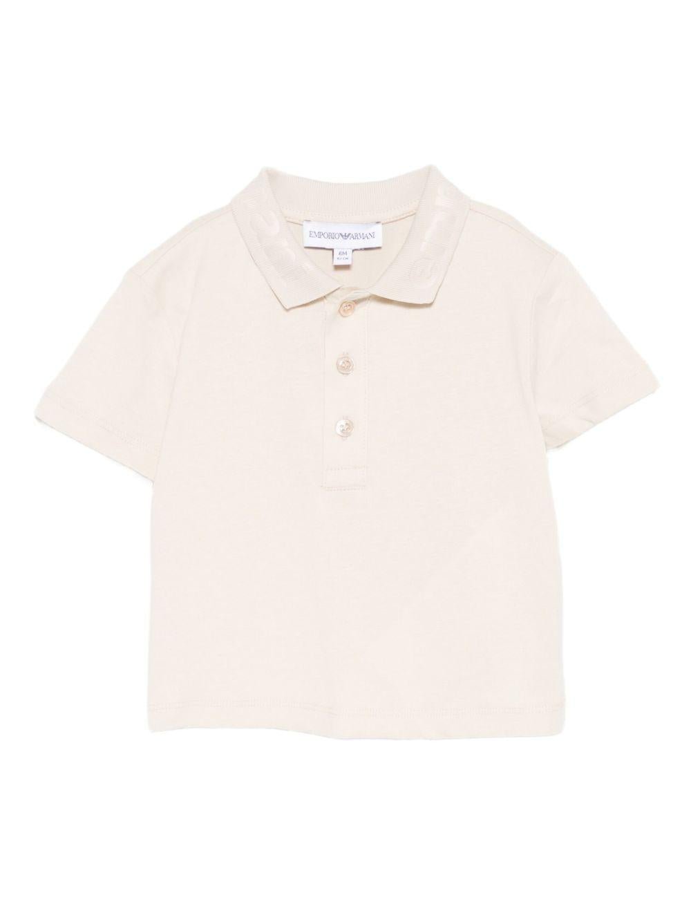 T-shirt per neonato Emporio Armani Kids beige con logo - Rubino Kids