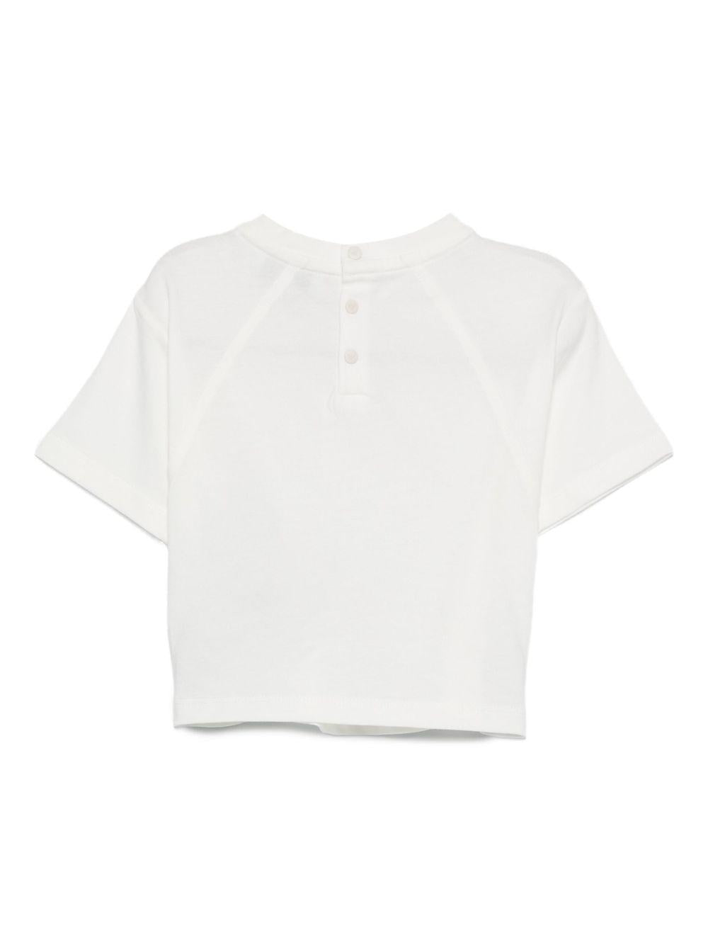 T-shirt per neonato Emporio Armani Kids bianca con logo - Rubino Kids