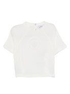 T-shirt per neonato Emporio Armani Kids bianca con logo - Rubino Kids