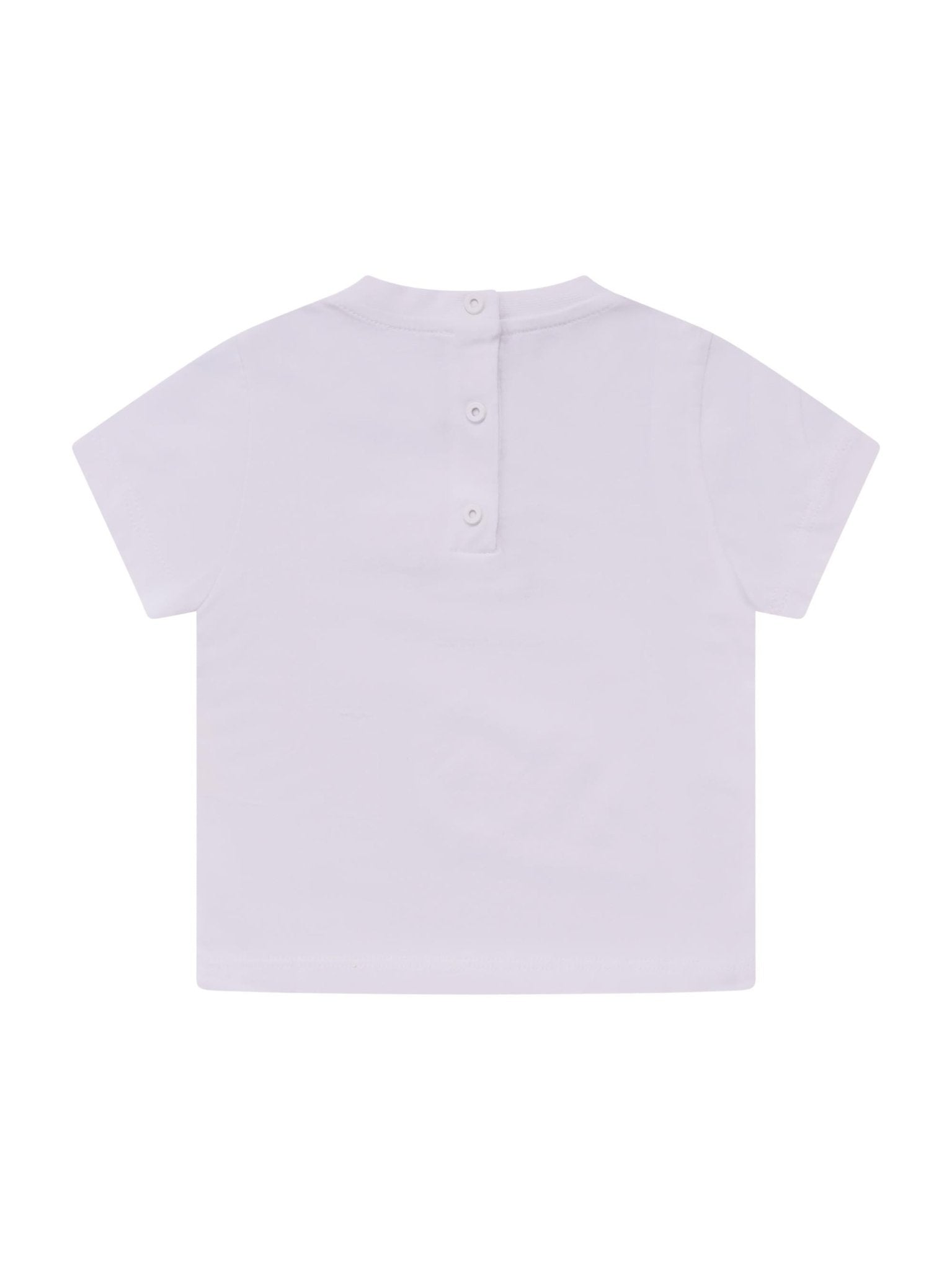 T-shirt per neonato Fendi Kids bianca con logo sul davanti - Rubino Kids