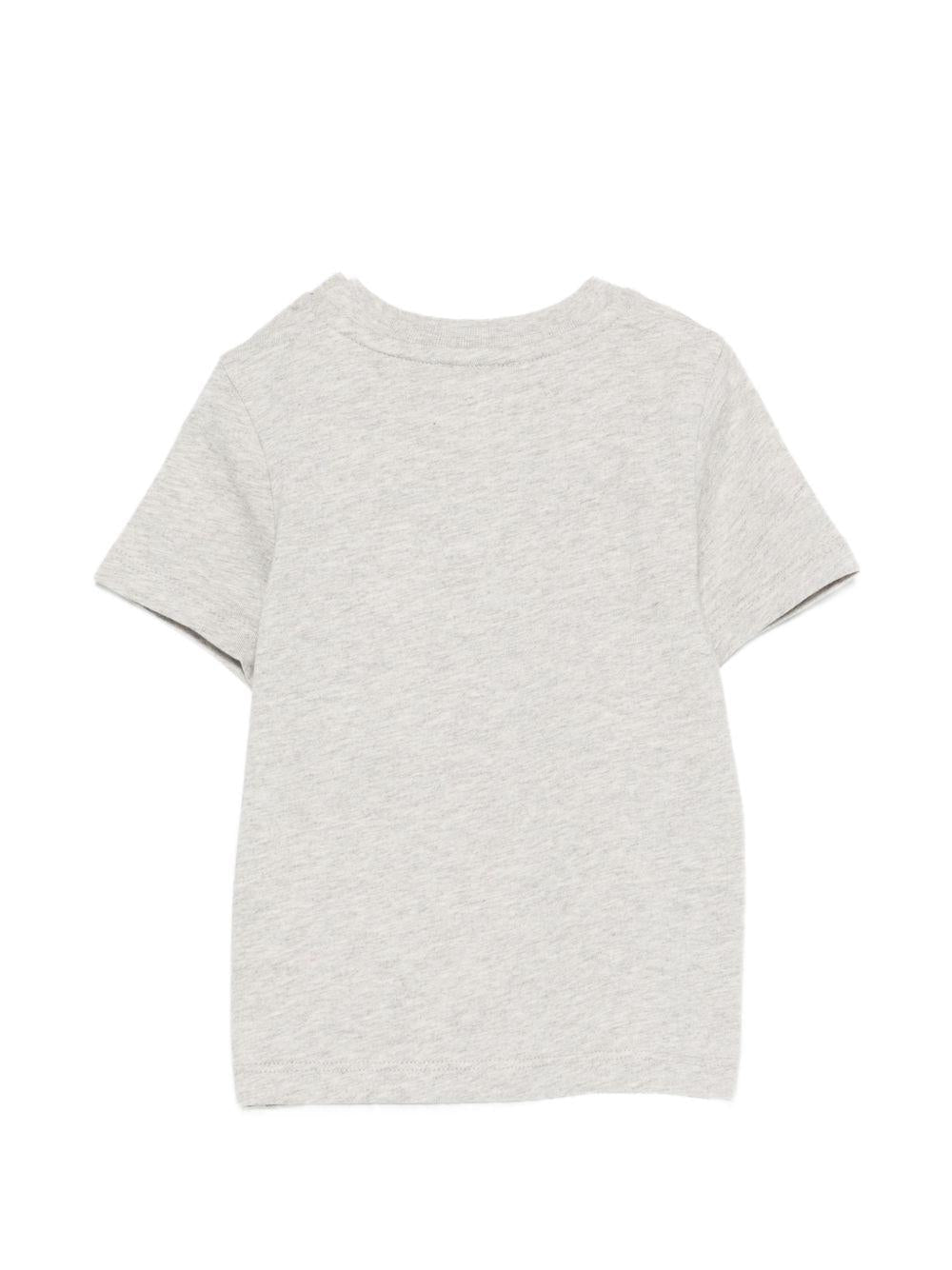 T-shirt per neonato Givenchy Kids grigia con logo ricamato sul davanti - Rubino Kids