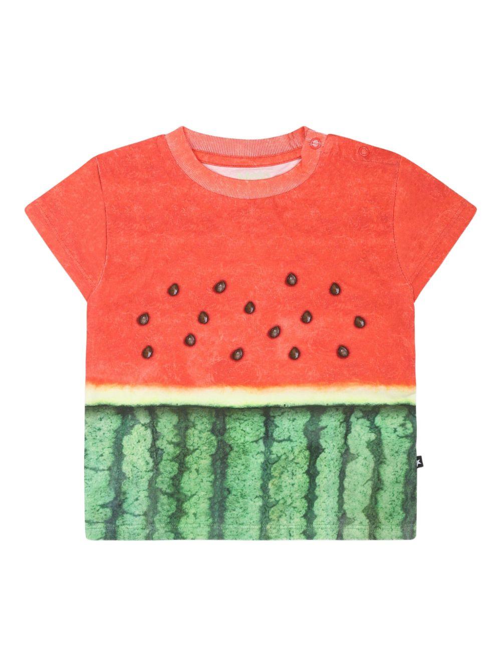 T-shirt per neonato Molo mutlicolore con stampa frutta - Rubino Kids