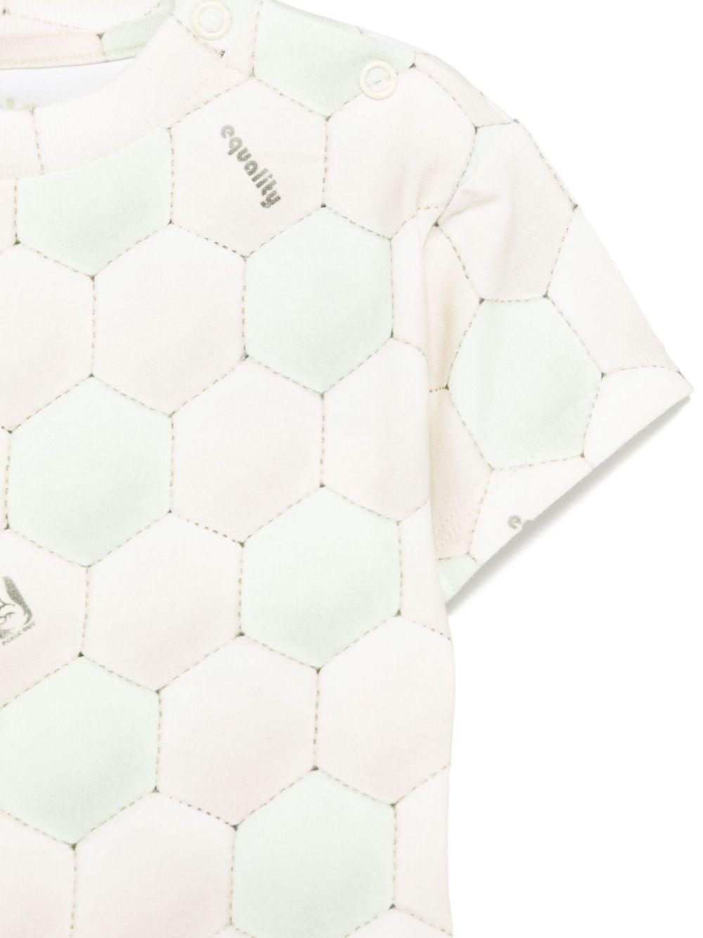 T-shirt per neonato Molo Riley beige con stampa all - over - Rubino Kids