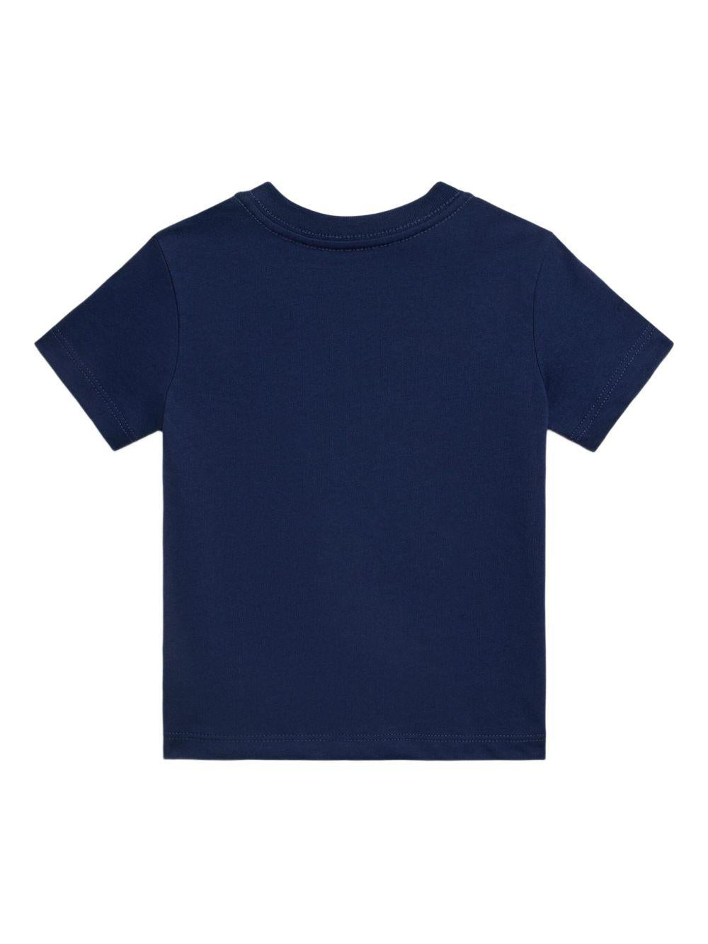 T-shirt per neonato POLO RALPH LAUREN KIDS blu con stampa Polo Bear - Rubino Kids