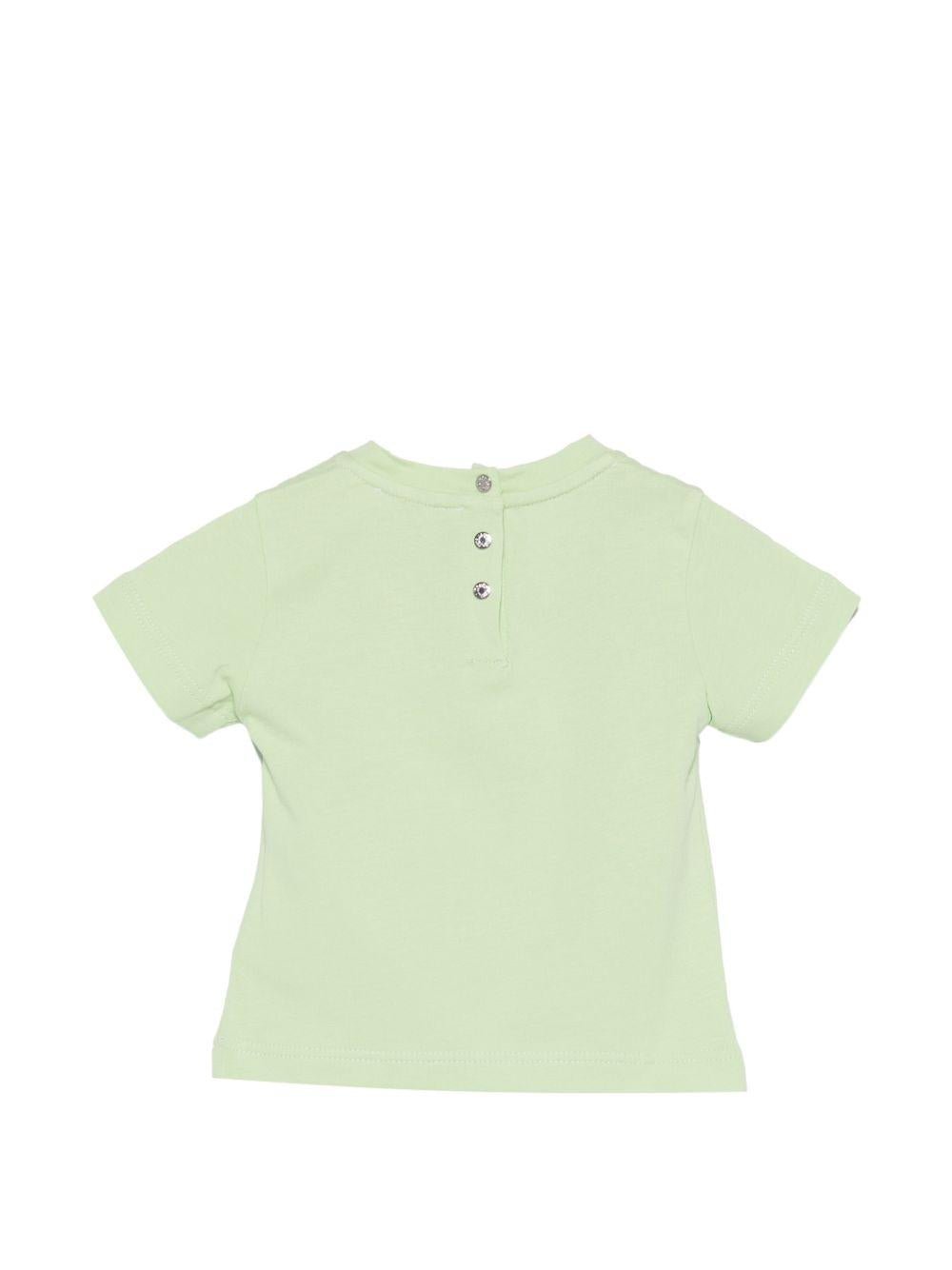 T-shirt per neonato Roberto Cavalli Kids verde con stampa grafica tropicale - Rubino Kids
