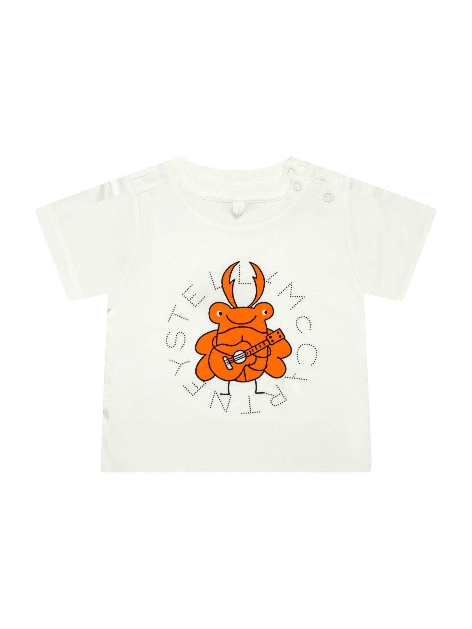T-shirt per neonato Stella McCartney Kids bianca con stampa grafica - Rubino Kids
