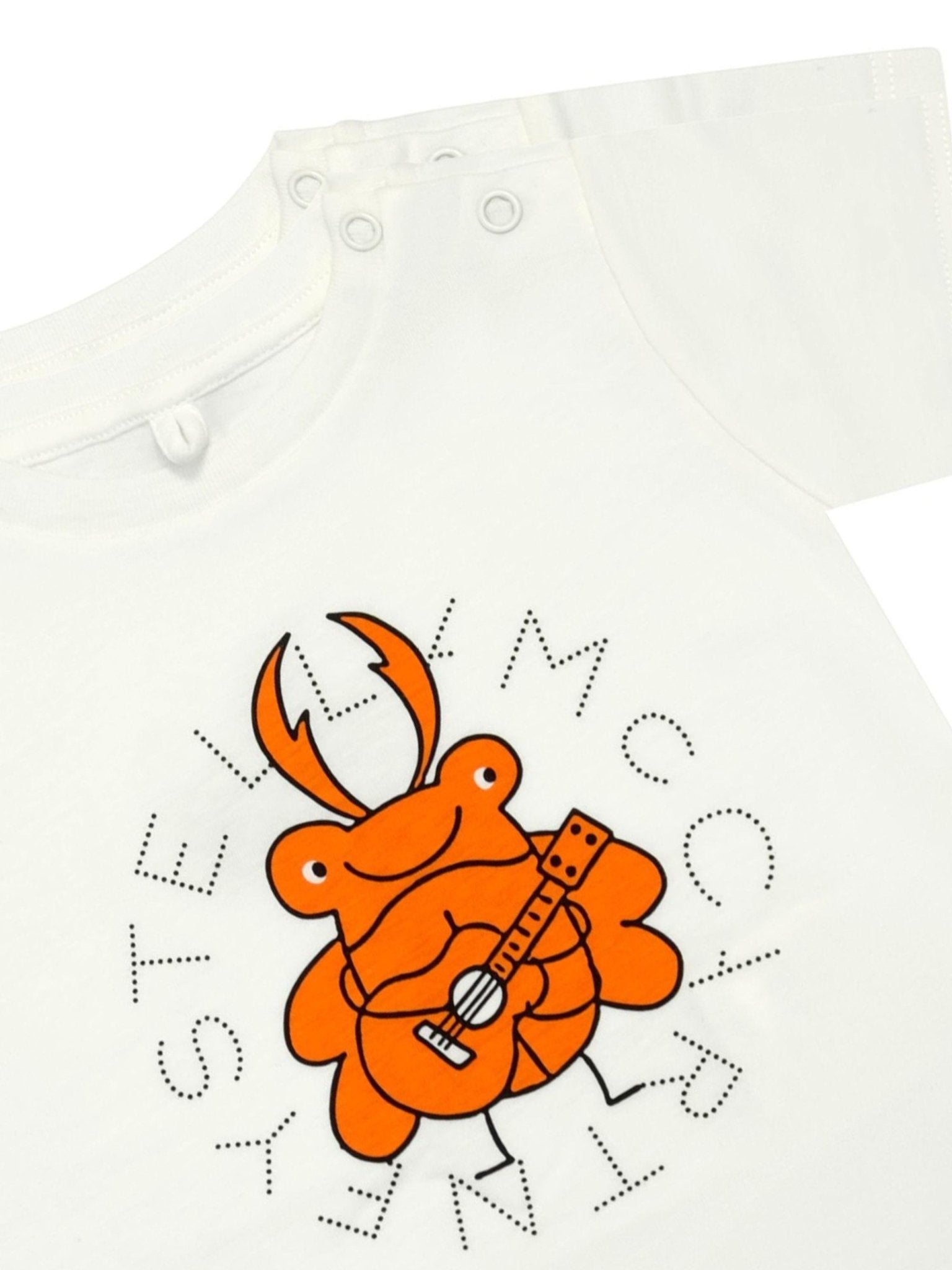 T-shirt per neonato Stella McCartney Kids bianca con stampa grafica - Rubino Kids