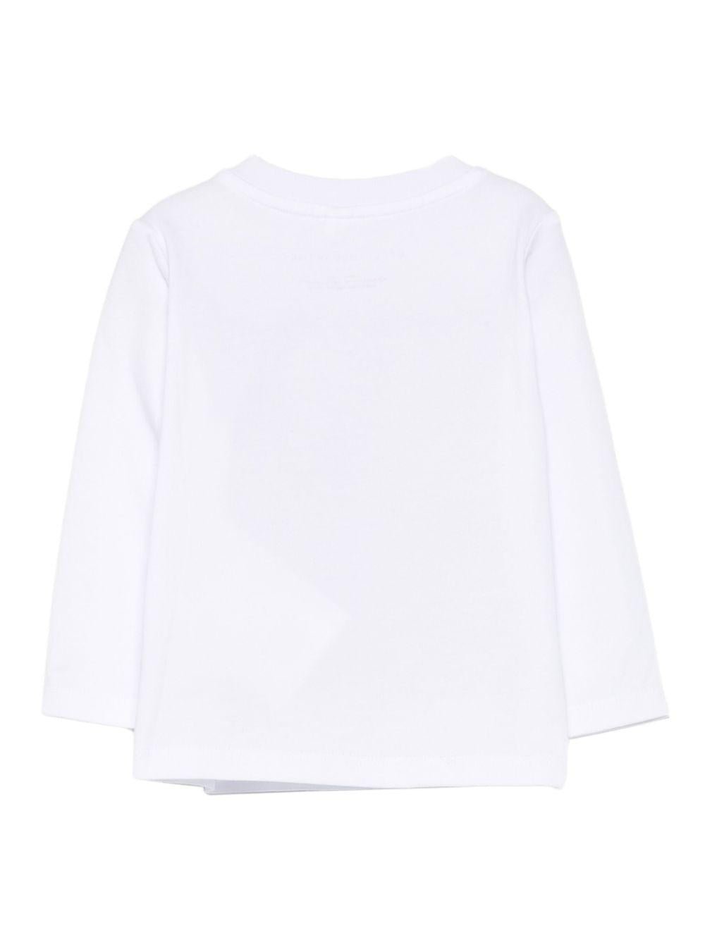 T-shirt per neonato Stella McCartney Kids bianco con stampa grafica - Rubino Kids