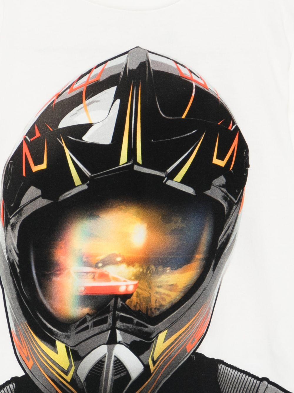 T-shirt Riley per bambino Molo bianca con stampa grafica - Rubino Kids