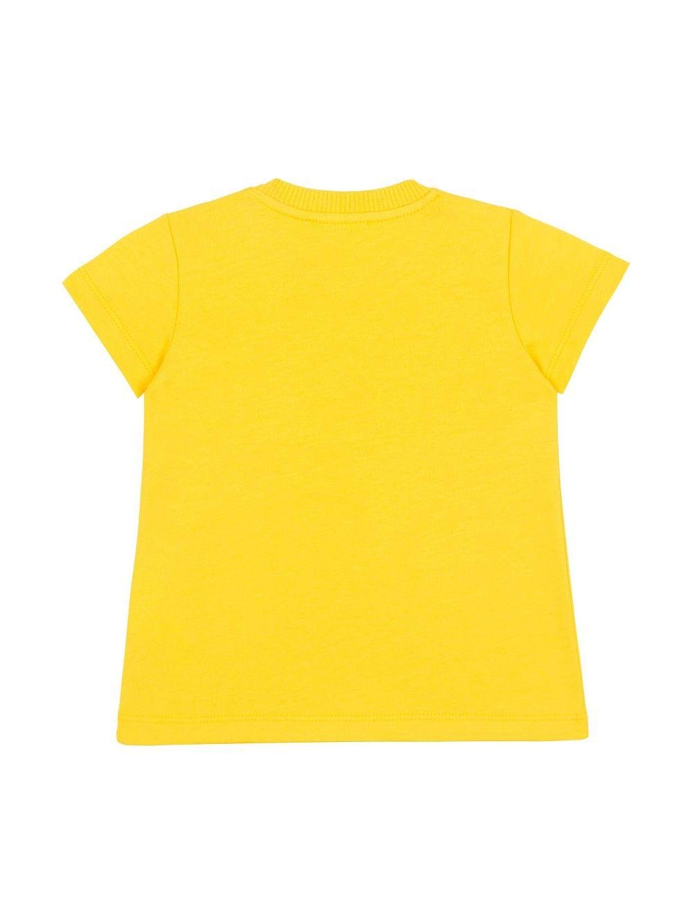 T-shirt Teddy Bear per neonata Moschino Kids giallo con orlo dritto - Rubino Kids