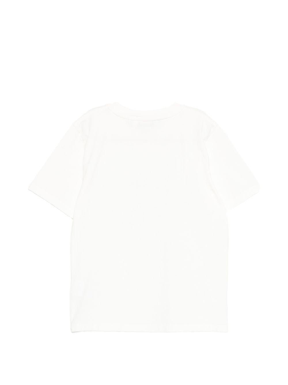 T-shirt Thibald Island per bambino Bonpoint bianca con stampa grafica sul davanti - Rubino Kids