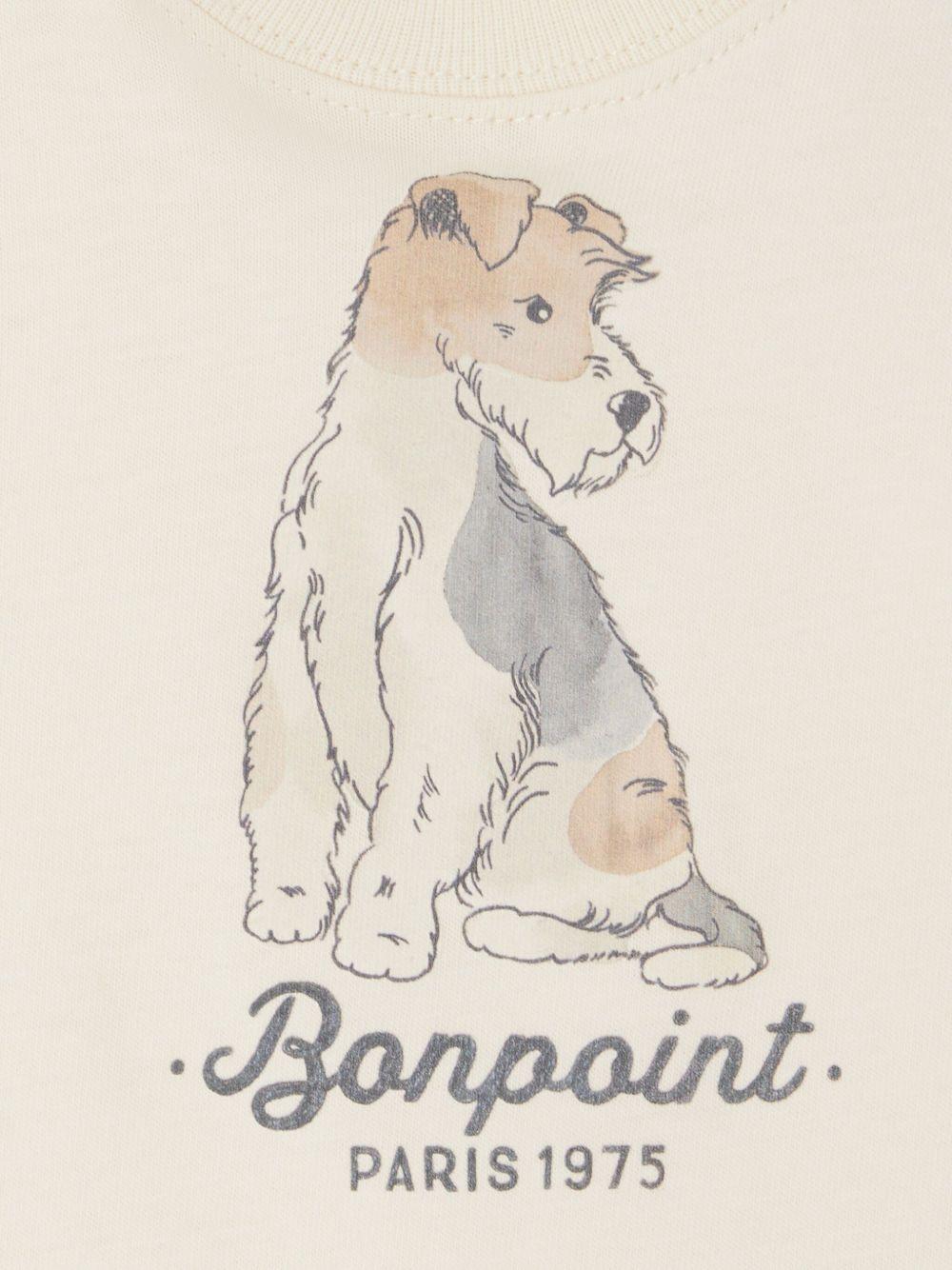 T-shirt Tom per neonato Bonpoint beige con girocollo - Rubino Kids