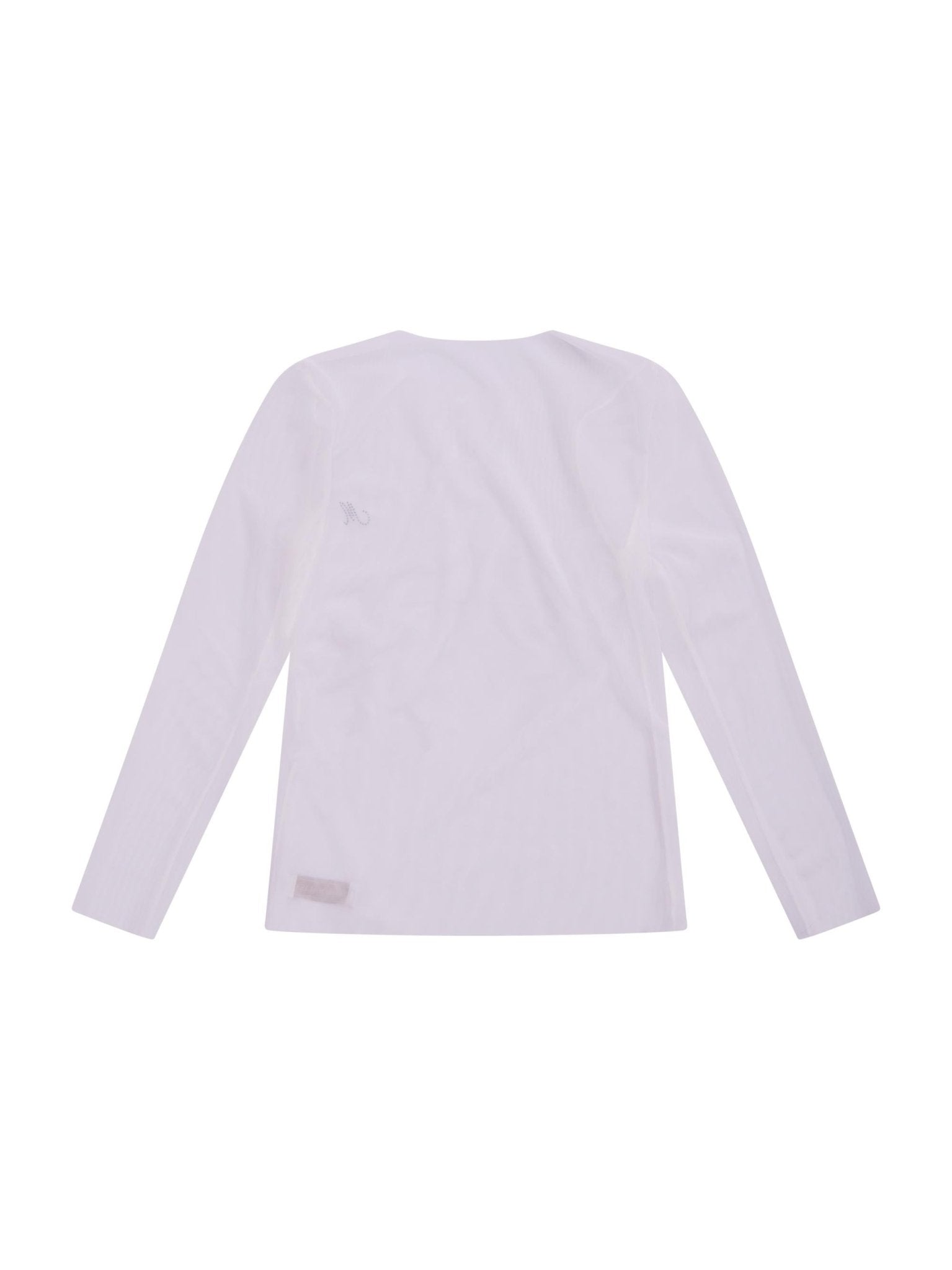 Top per bambina Monnalisa bianca a girocollo - Rubino Kids