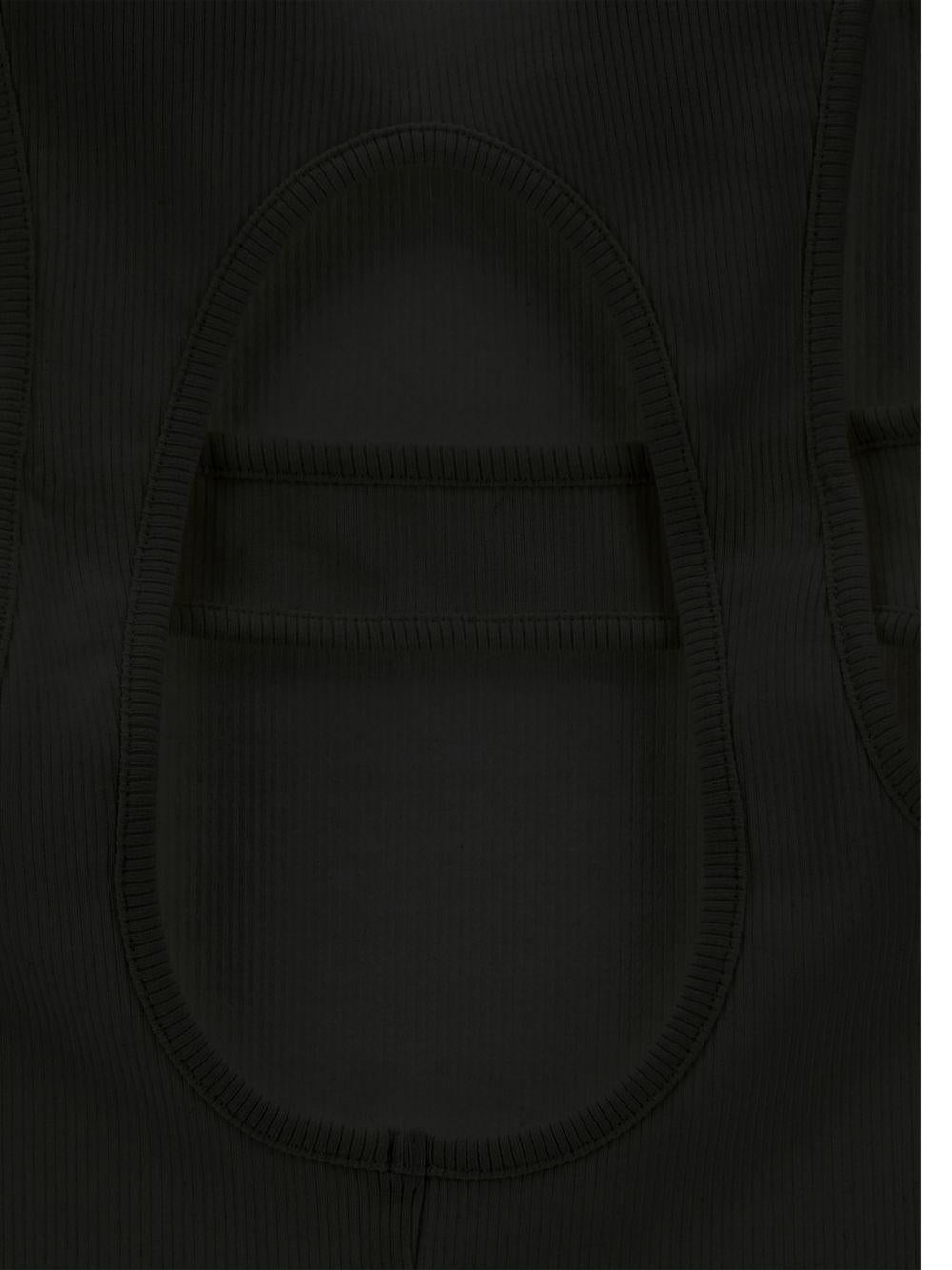 Top per bambina Monnalisa nero con dettaglio cut - out - Rubino Kids