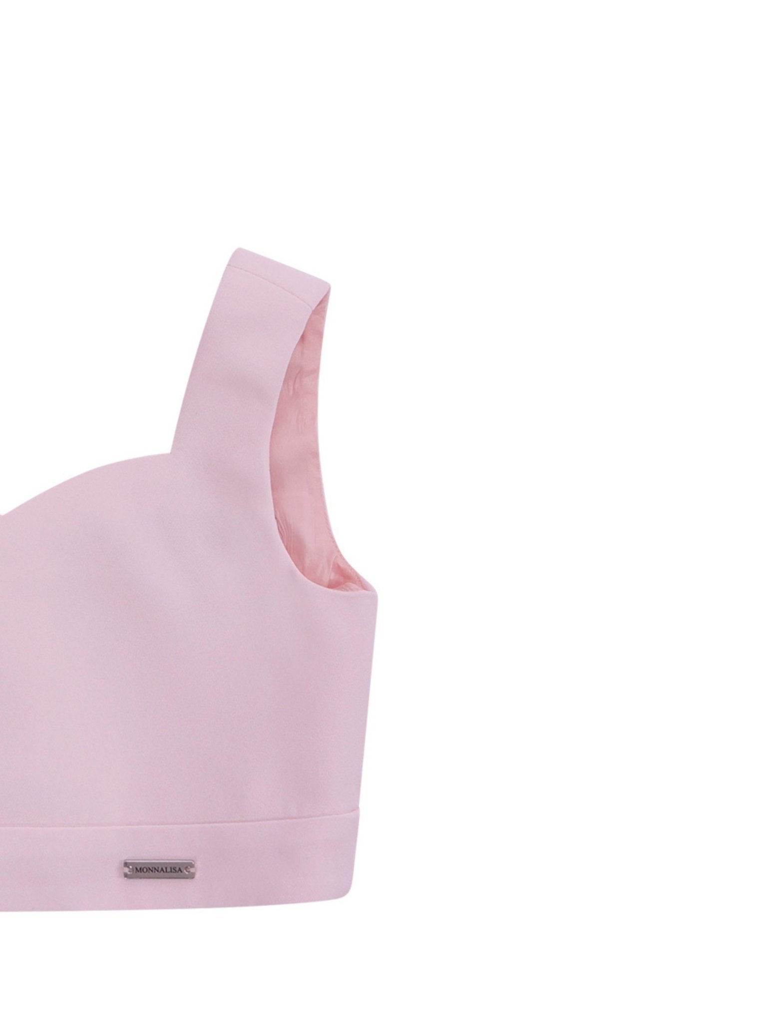 Top per bambina Monnalisa rosa chiaro con bottoni - Rubino Kids