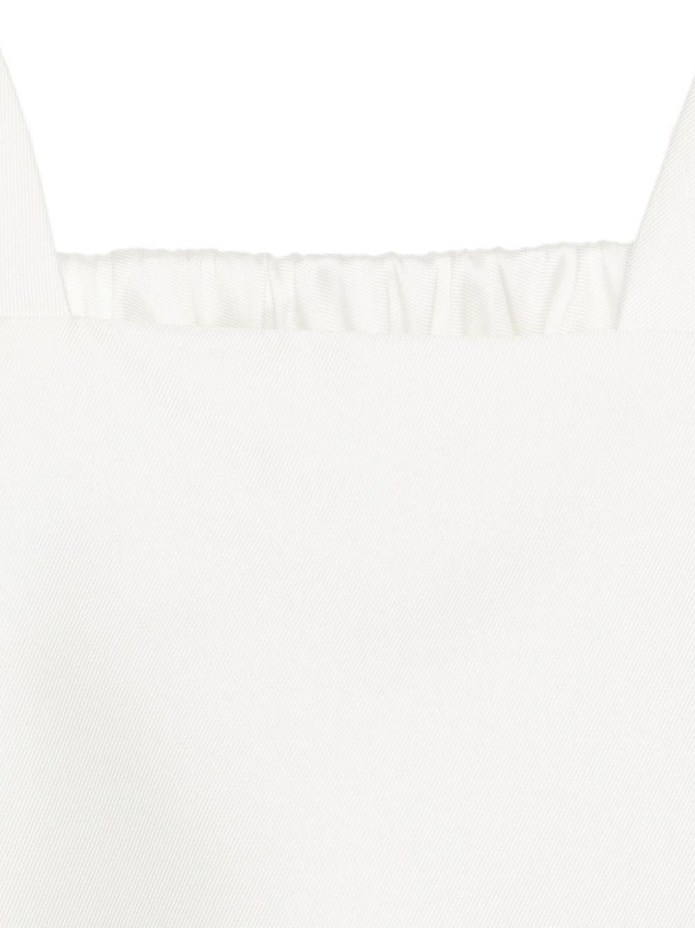 Top per bambina Simonetta bianco con scollo quadrato - Rubino Kids