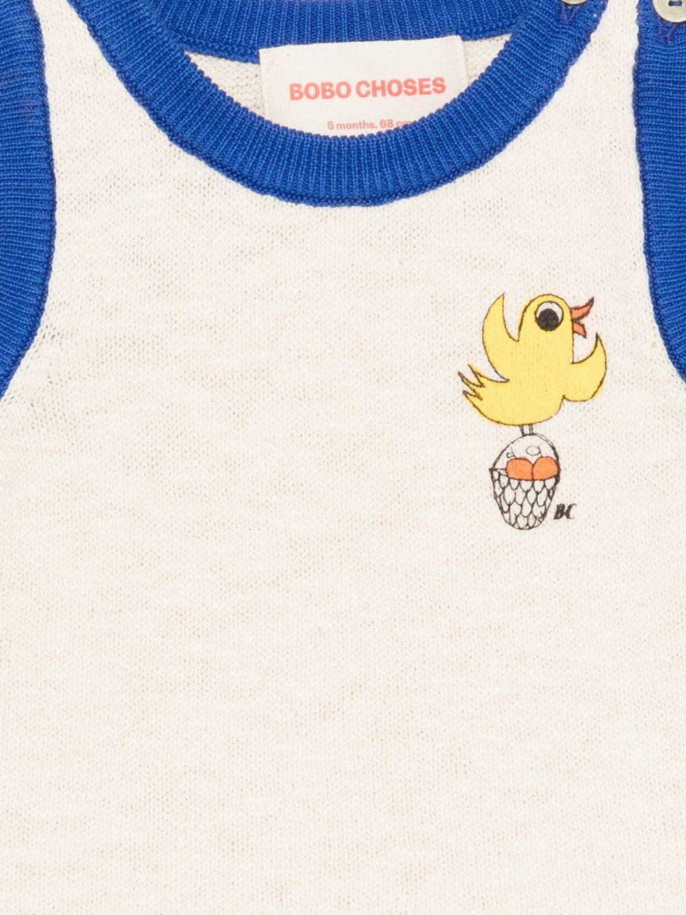 Top per neonato Bobo Choses beige con stampa grafica sul davanti - Rubino Kids