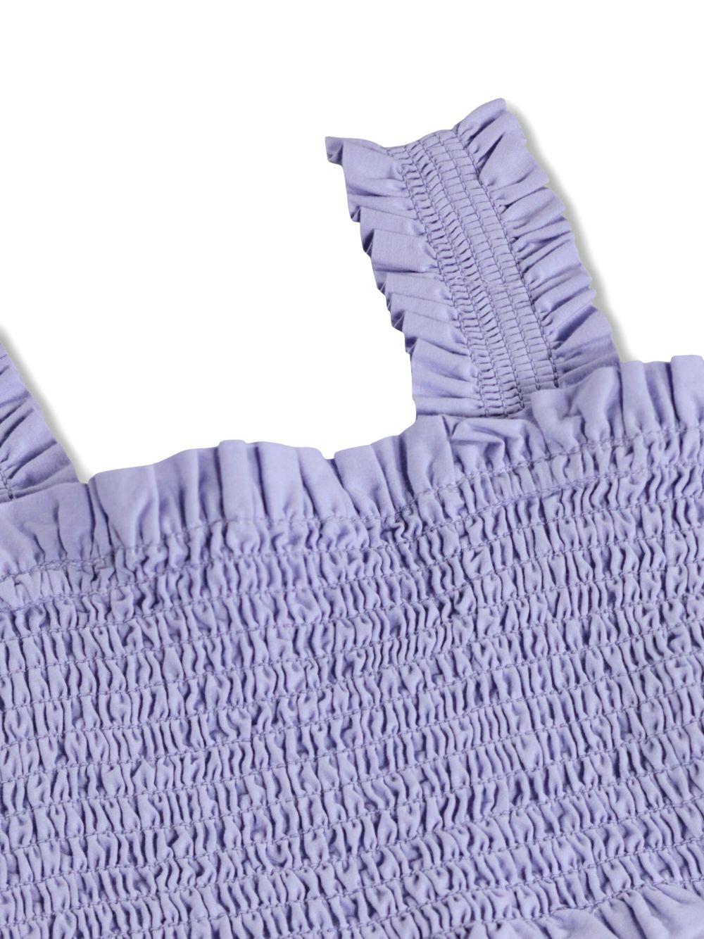 Top Rolfia per bambina Molo viola con corsetto arricciato - Rubino Kids