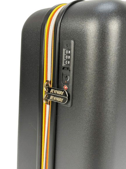 Trolley Eudoxie Logo per bambini K - Way Kids nero con guscio in policabornato - Rubino Kids