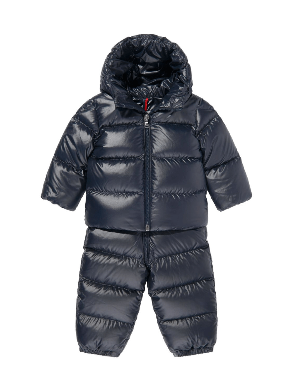 Tuta da neve per neonato Moncler Enfant blu con cappuccio - Rubino Kids