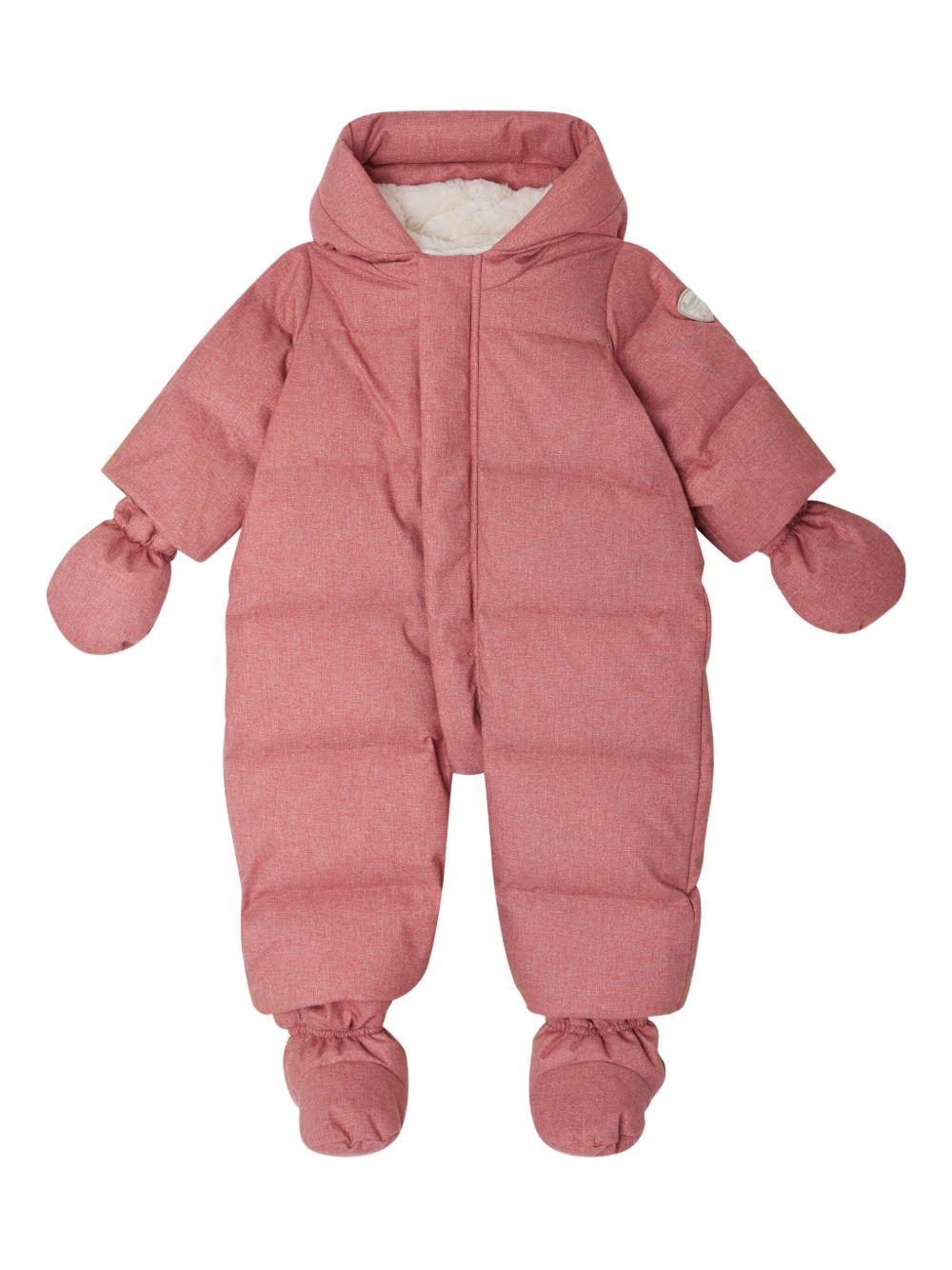 Tuta da neve trapuntata per neonata Bonpoint rosa con cappuccio - Rubino Kids