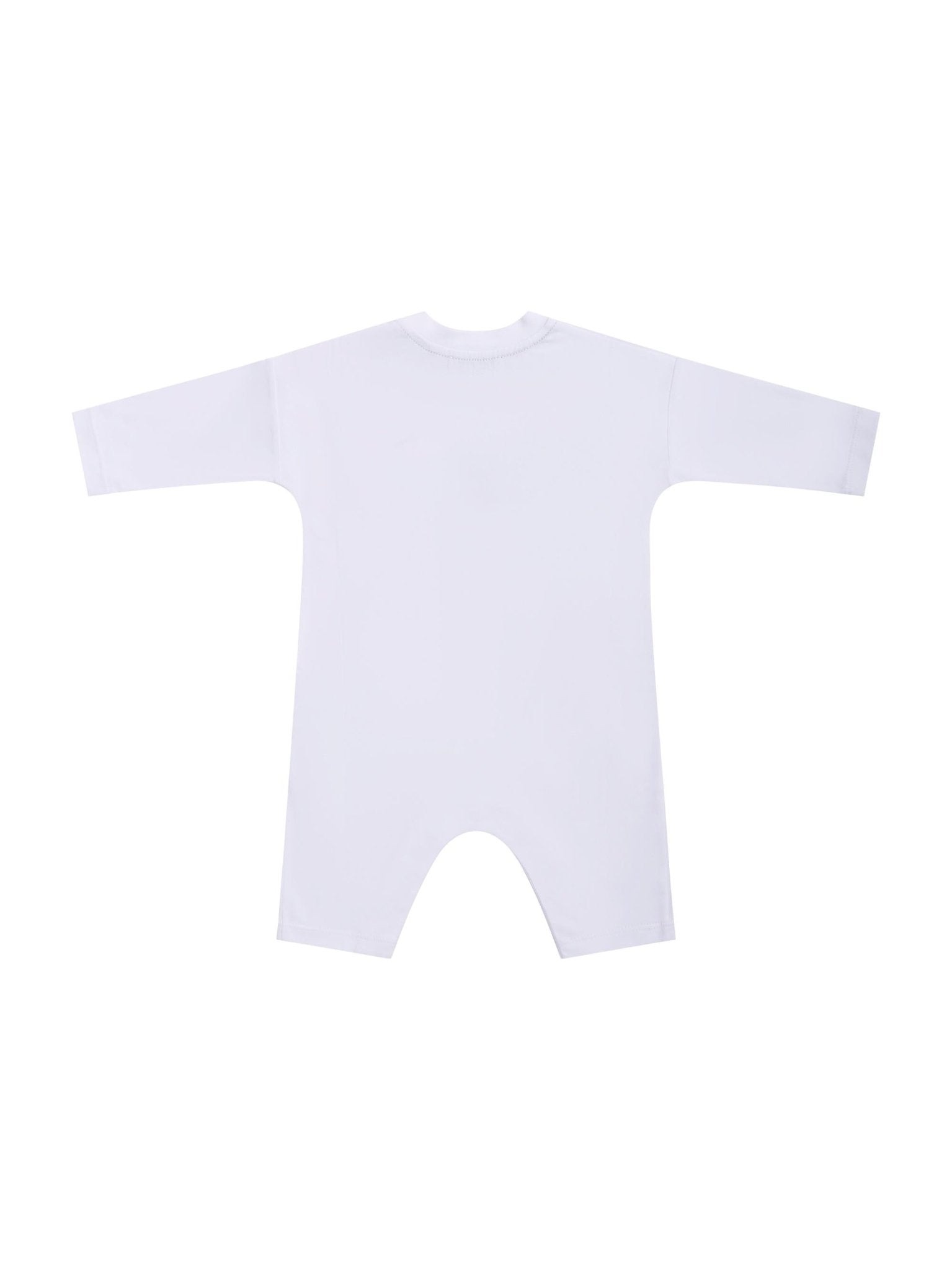 Tuta intera per neonato Burberry Kids bianca con logo stampato - Rubino Kids